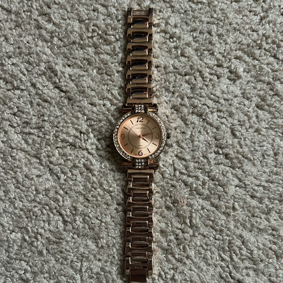Charter Club women’s vintage rose gold crystal‎ bracelet watch one size - Picture 1 of 7